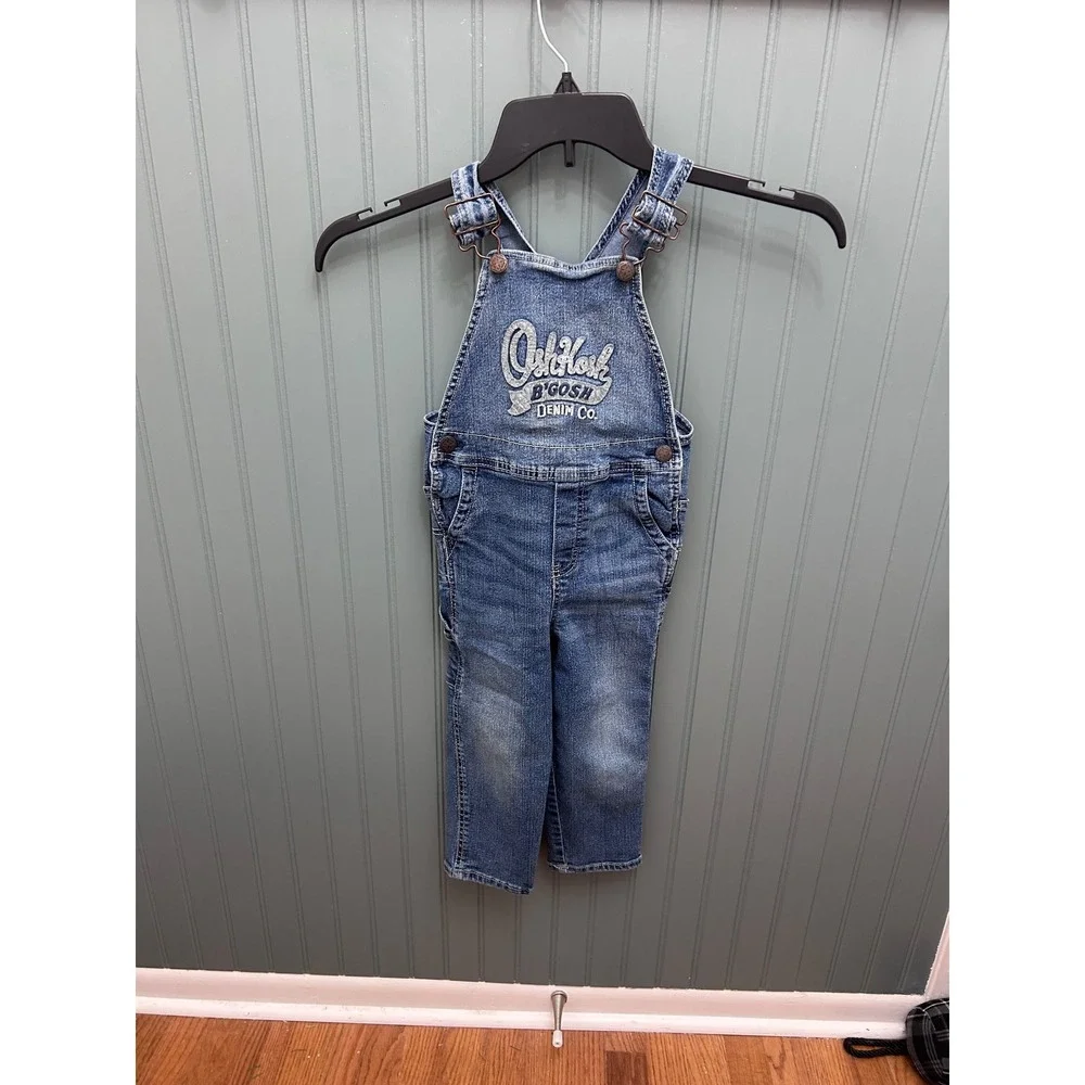 OshKosh B'gosh Denim Overalls‎ Toddler Kids Size 4 Blue Bib Pants